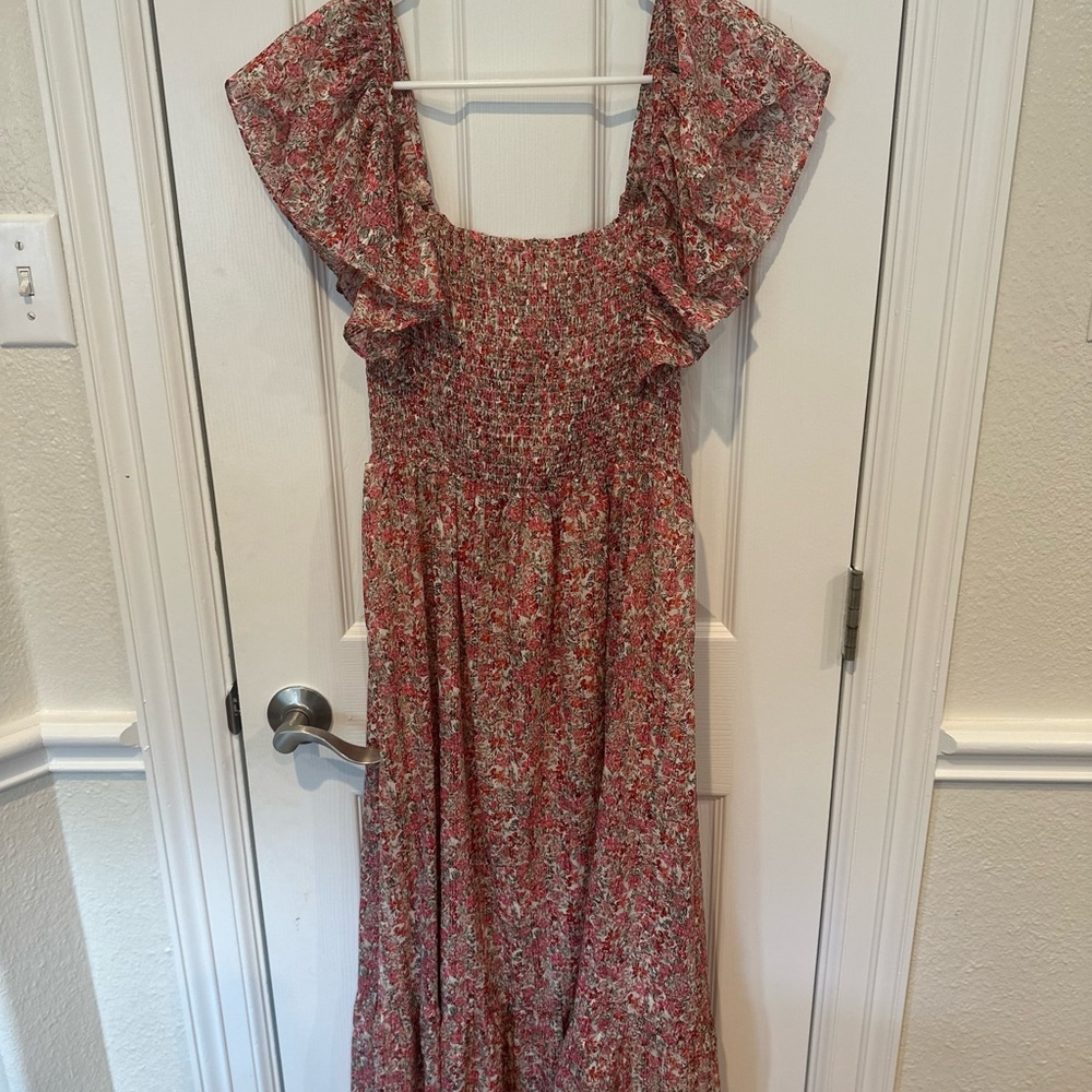 Lucy Paris Red Floral Maxi Dress